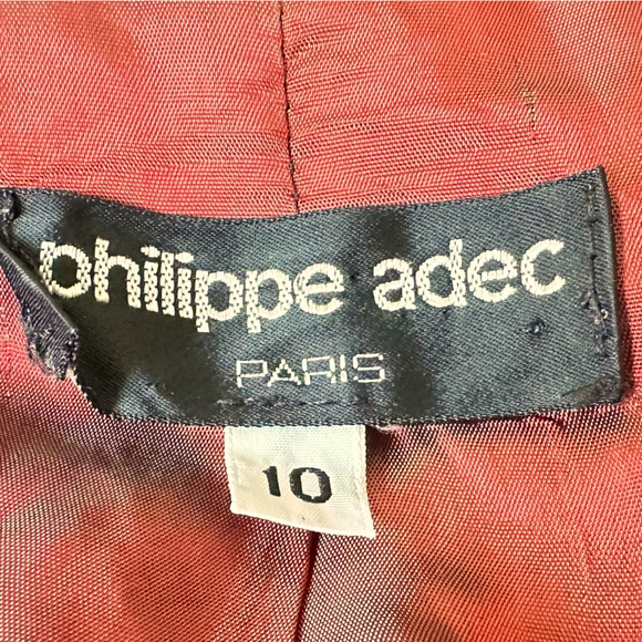 Philippe Adec Paris Earth Tones on Silk Wool 4 Button Front w Back Tie Vest 10 - Picture 15 of 15